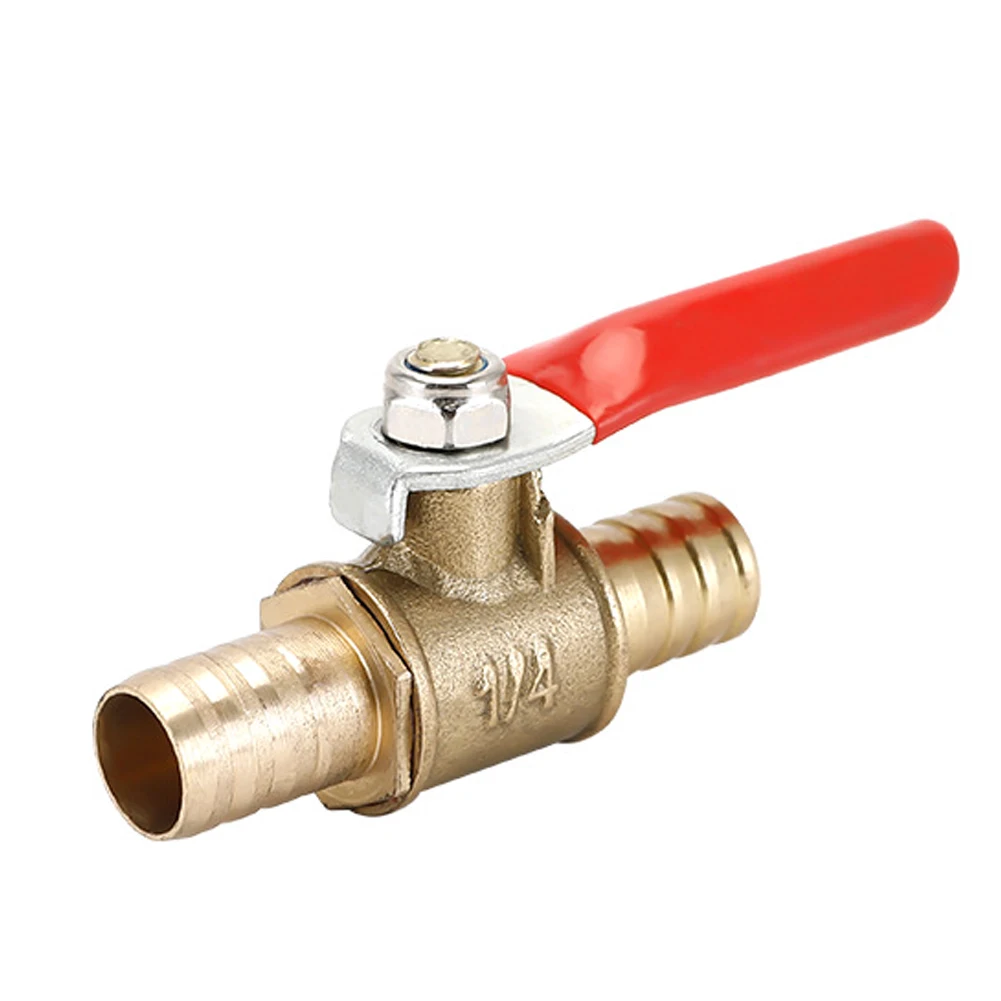 Spoke Nipple Brass - 6–12 mm pneumatische Kugelhahn-Schlauchtülle, Inline-Messing, Wasser,